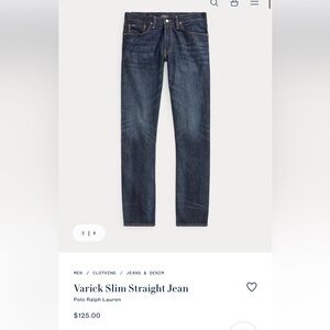 Polo Ralph Lauren Varick Slim Straight Fit Denim jeans